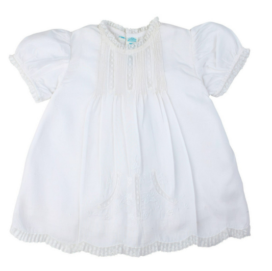 Feltman Brothers- 6Mo White Detailed Lace Slip Dress
