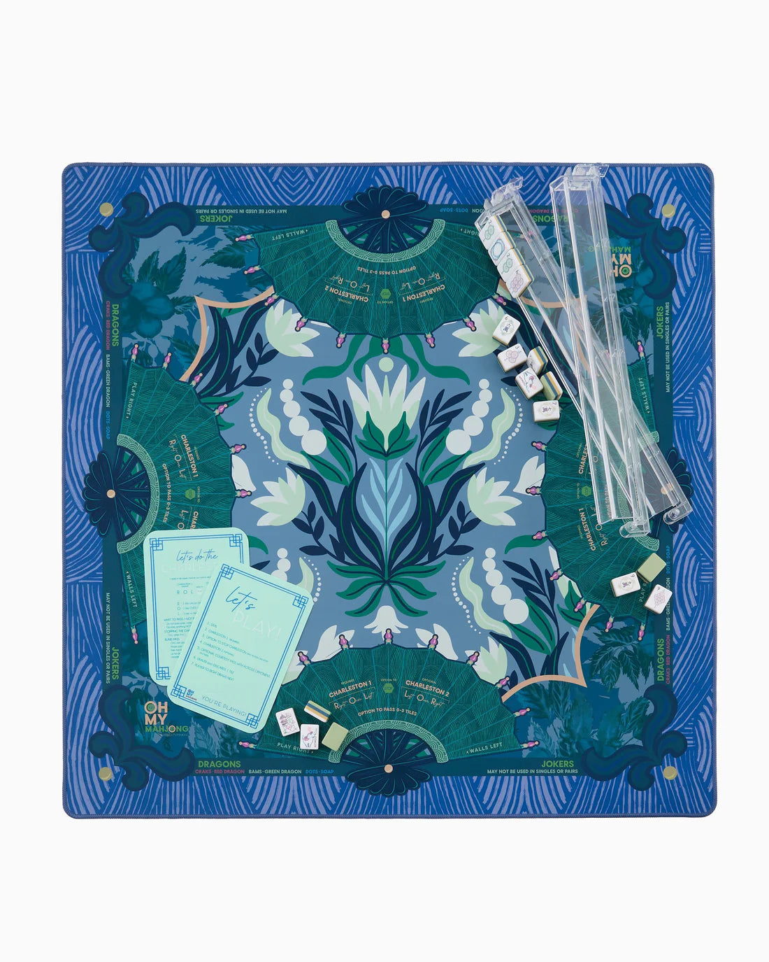 Oh My Mahjong - Mahjong Mat - Jade with Tube - Findlay Rowe Designs