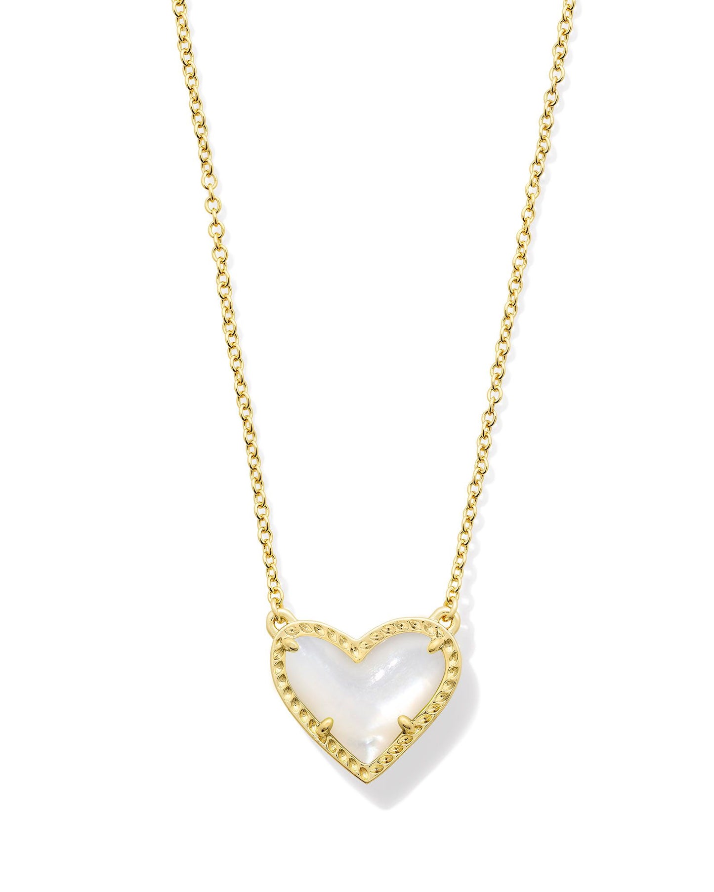 Kendra Scott - Necklace - Ari Heart Gold Pendant - Ivory Mother-of-Pearl - Findlay Rowe Designs