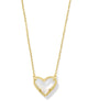 Kendra Scott - Necklace - Ari Heart Gold Pendant - Ivory Mother-of-Pearl - Findlay Rowe Designs
