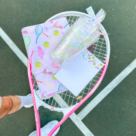 Taylor Paladino -  Tea Towel - Tennis Pattern - Findlay Rowe Designs