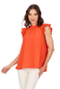Mud Pie - Top - Alani Ruffle - Orange - Findlay Rowe Designs