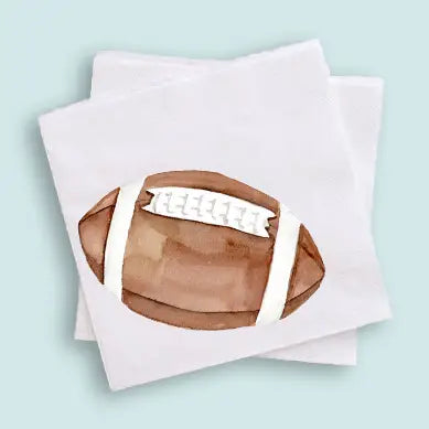 Napkin - Cocktail - Watercolor Football - Findlay Rowe Designs