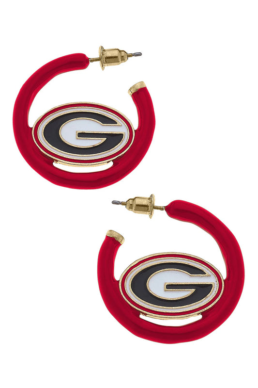 Canvas - Georgia Bulldogs Enamel Logo Earrings