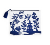 Chinoiserie Chic Embroidered Multipurpose Bag with Tassel Zipper Pull - Findlay Rowe Designs