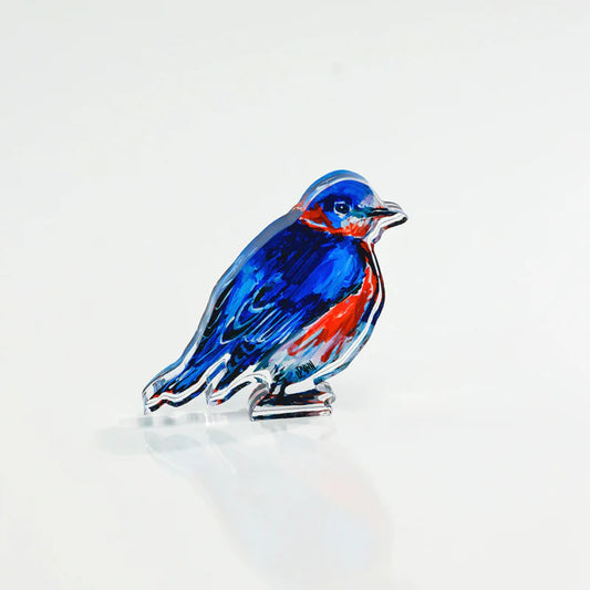 Lauren Dunn - Acrylic Block - Happy Bluebird - Findlay Rowe Designs