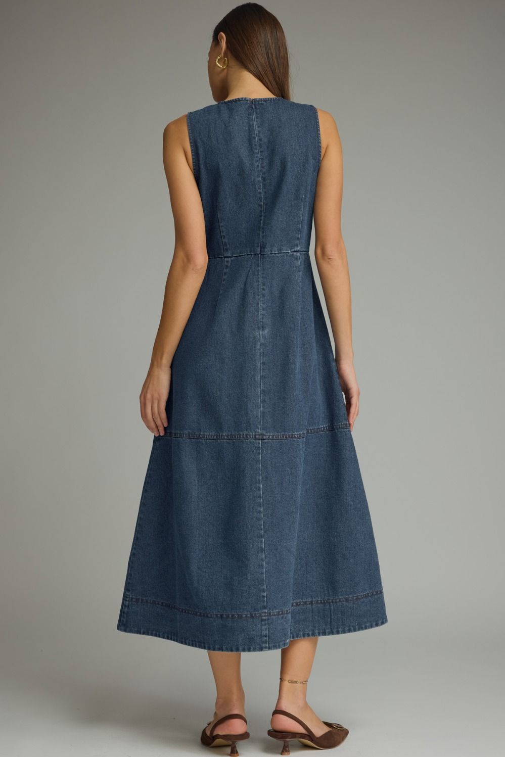 Entro - Dress - Midi Sleeveless - Denim - Findlay Rowe Designs