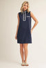 Jodifil - Dress - Mock Neck Sleeveless - Navy - Findlay Rowe Designs