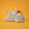 Hobo - Beauty Cosmetic Pouch - Perforated Leather - Ecru Daisy - Findlay Rowe Designs