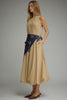 Entro - Dress - Midi - Sleeveless Scarf Overlay - Camel - Findlay Rowe Designs