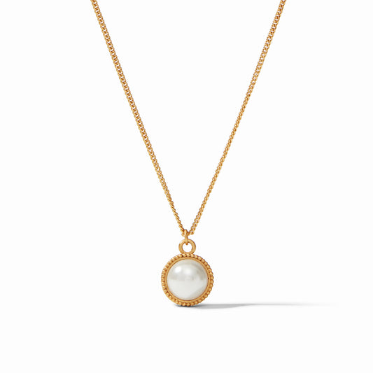Julie Vos - Necklace - Fleur-de-Lis Solitaire - Pearl - Gold - Findlay Rowe Designs