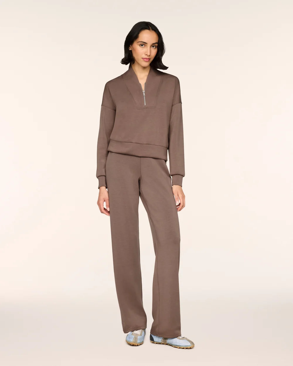 SPANX - AirEssentials Shawl Collar Half Zip - Ironstone