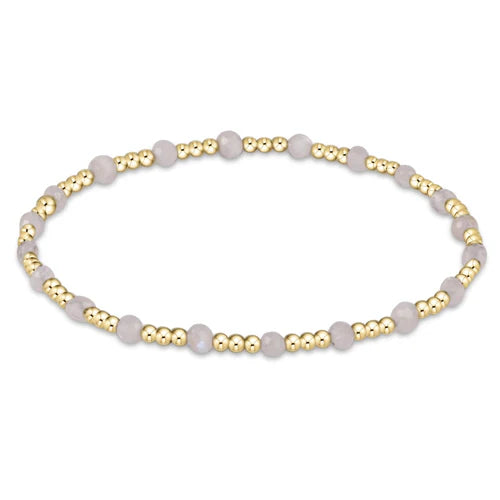 Enewton - Gemstone Gold Sincerity Pattern 3mm Bead Bracelet - Moonstone - Findlay Rowe Designs