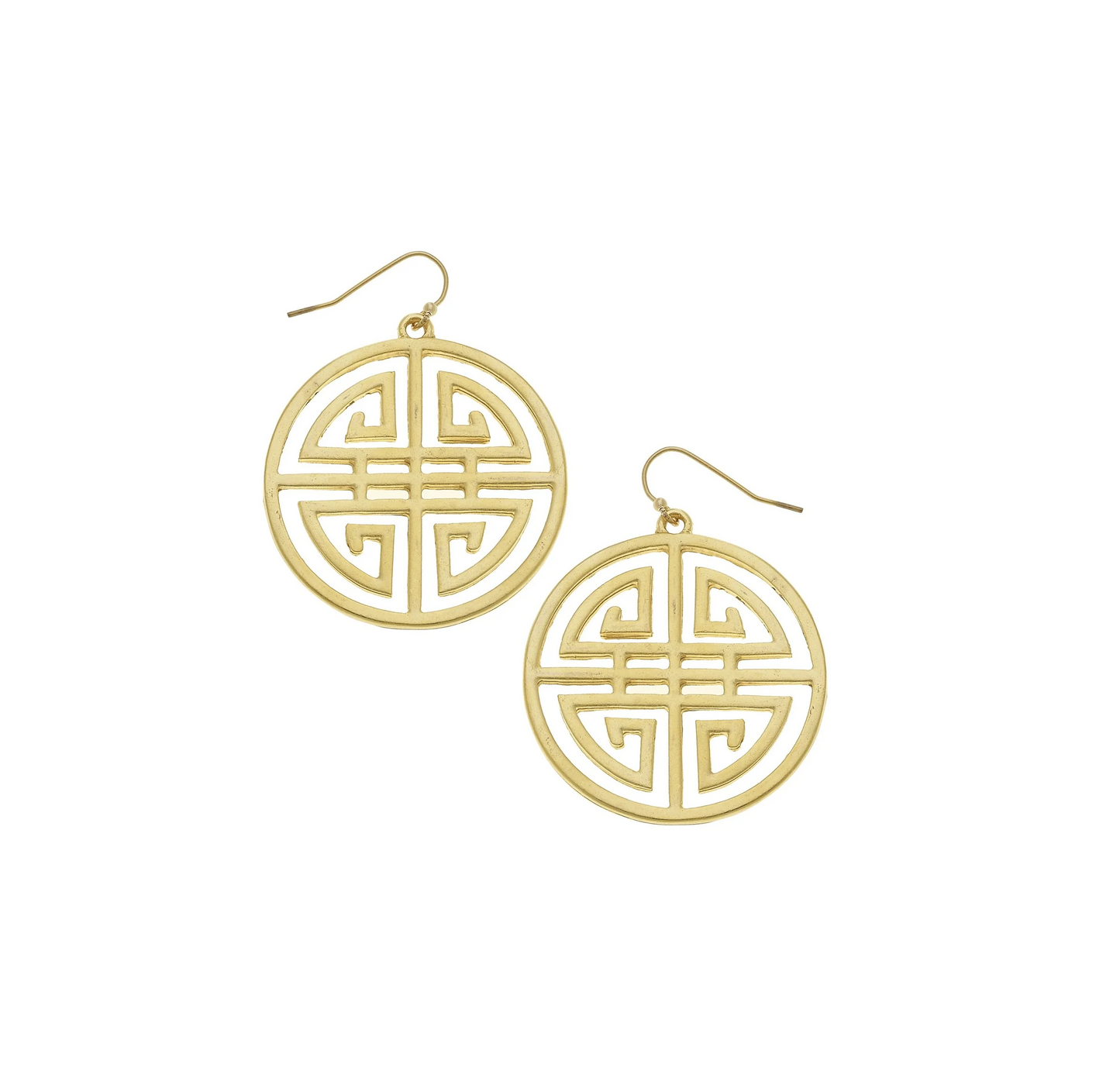 Susan Shaw - Earrings - Happiness Medallion