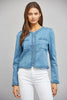 Top - Jean Jacket - Braided Trim - Denim - Findlay Rowe Designs
