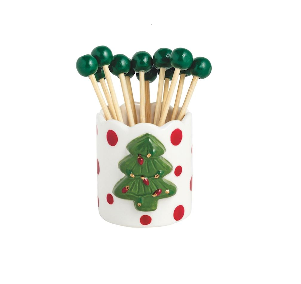 Mud Pie - Christmas Festive Toothpick Holders