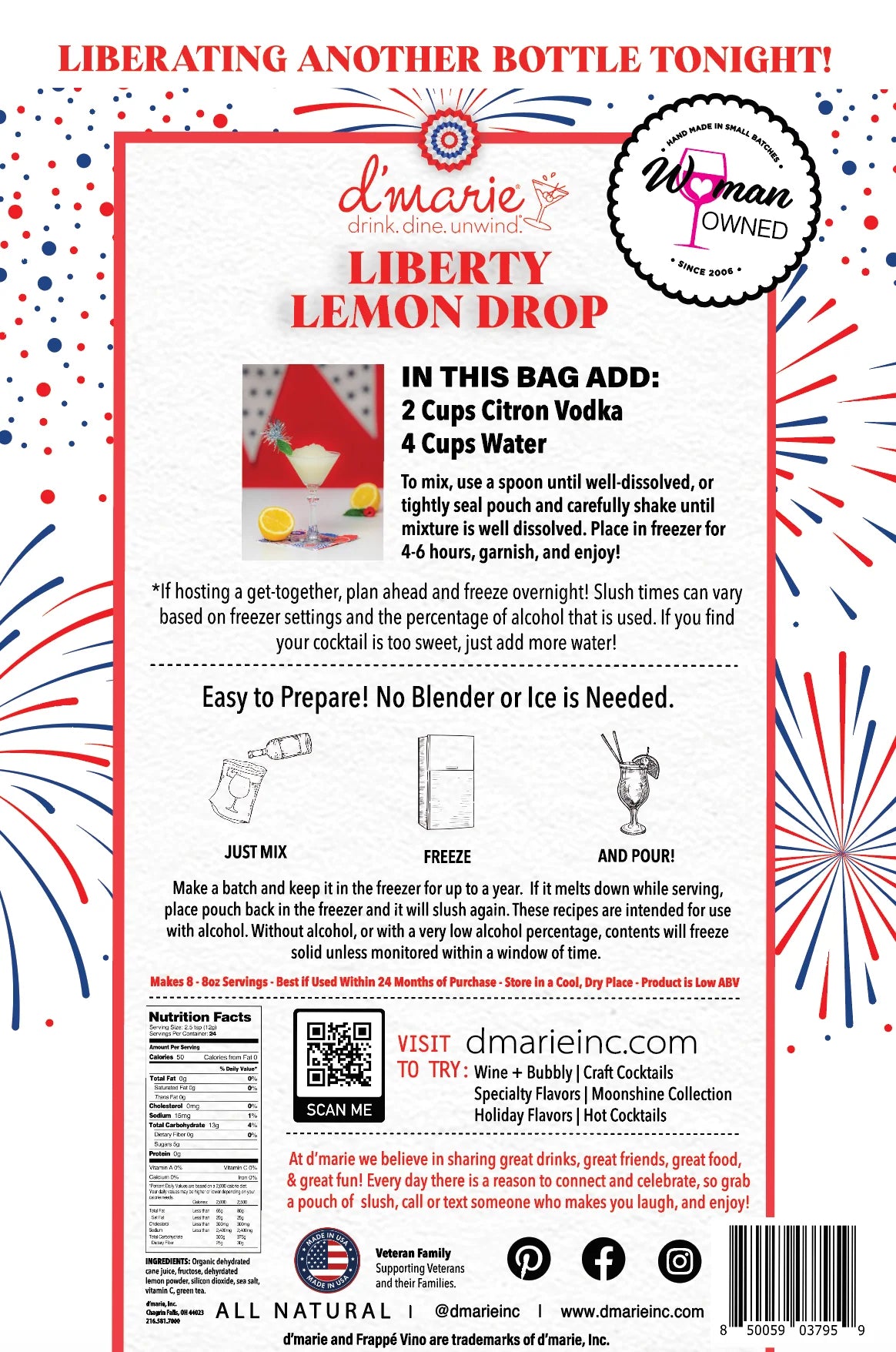 D'Marie - Frozen Cocktail Mix - Liberty Lemon Drop - Findlay Rowe Designs