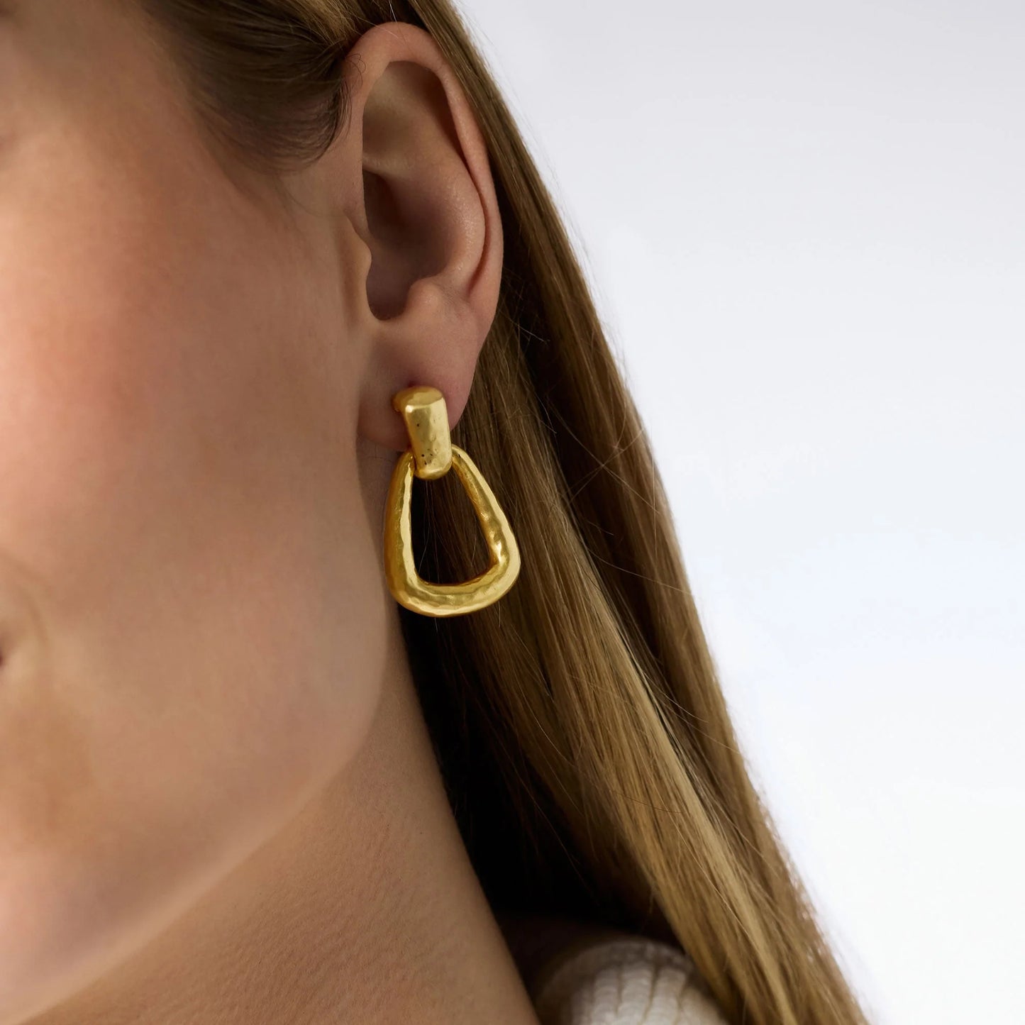 Julie Vos - Earring - Sahara Demi Doorknocker - Gold