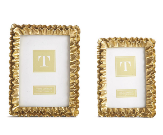 4x6 or 5x7 Frame - Gold Ruffles - Findlay Rowe Designs