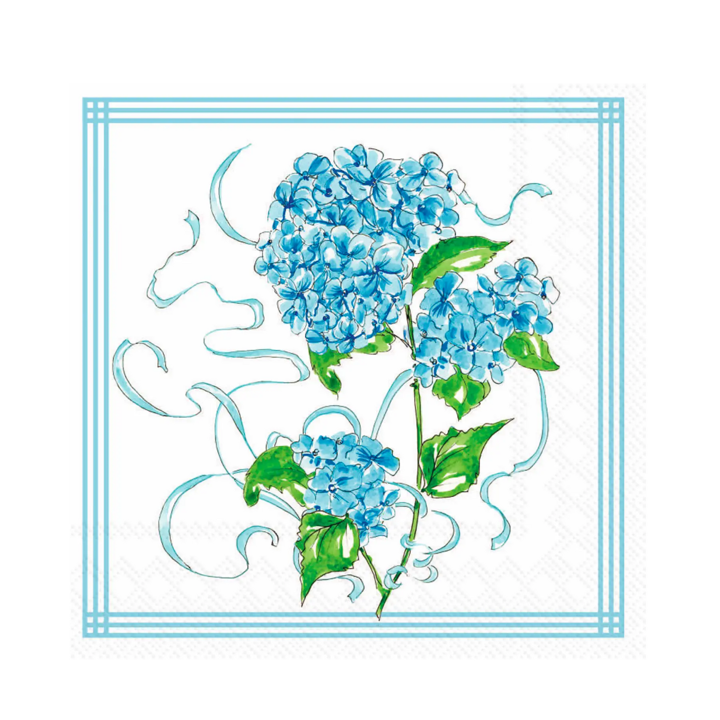 Cocktail Napkins - Hydrangea All Over - Findlay Rowe Designs
