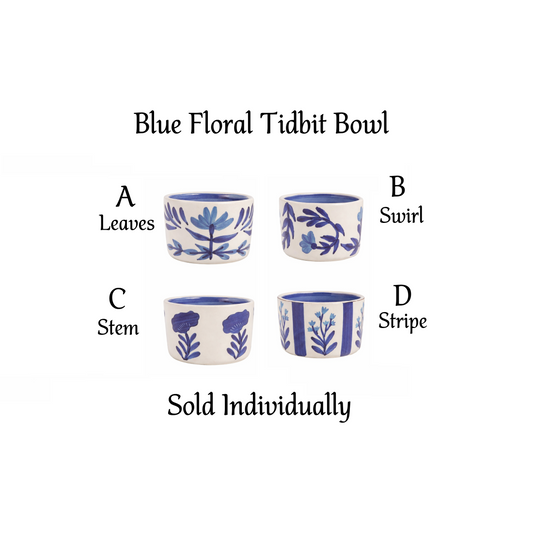 Mud Pie - Tidbit Bowl - Blue Floral
