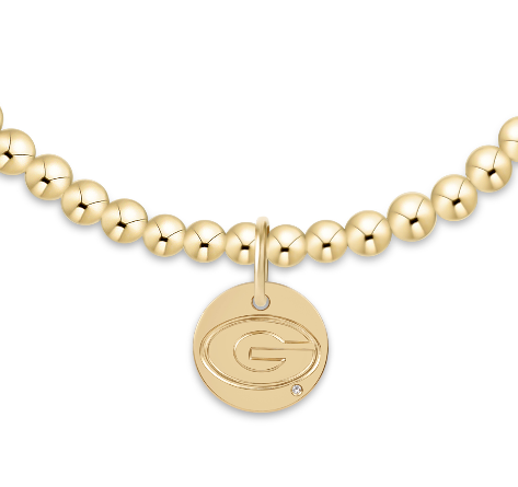 Enewton - Extends ECollegiate Classic Gold 3mm Bracelet - UGA Disc - Findlay Rowe Designs