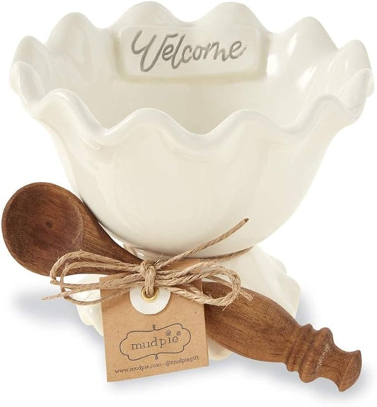 Mud Pie - Welcome Ruffle Dip Dish - Findlay Rowe Designs