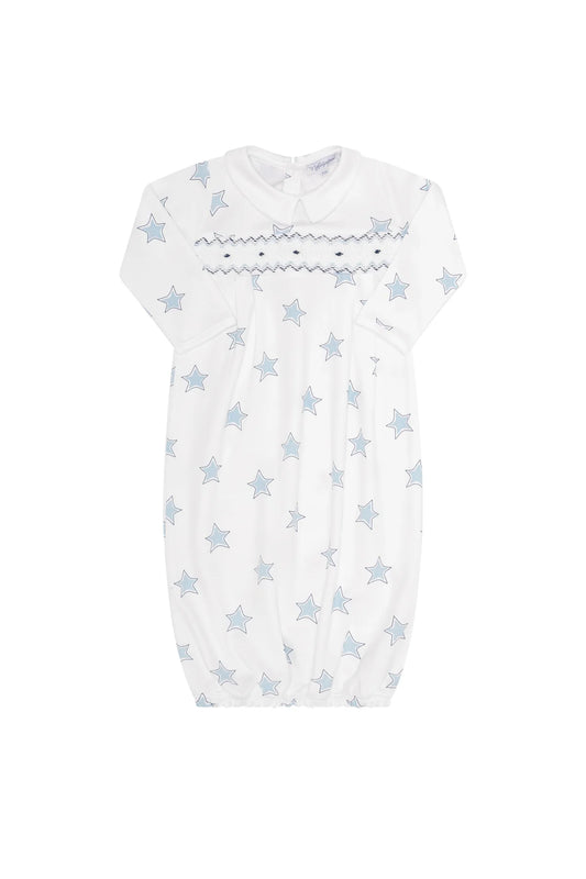 Nella Pima -Blue Stars Print Gown