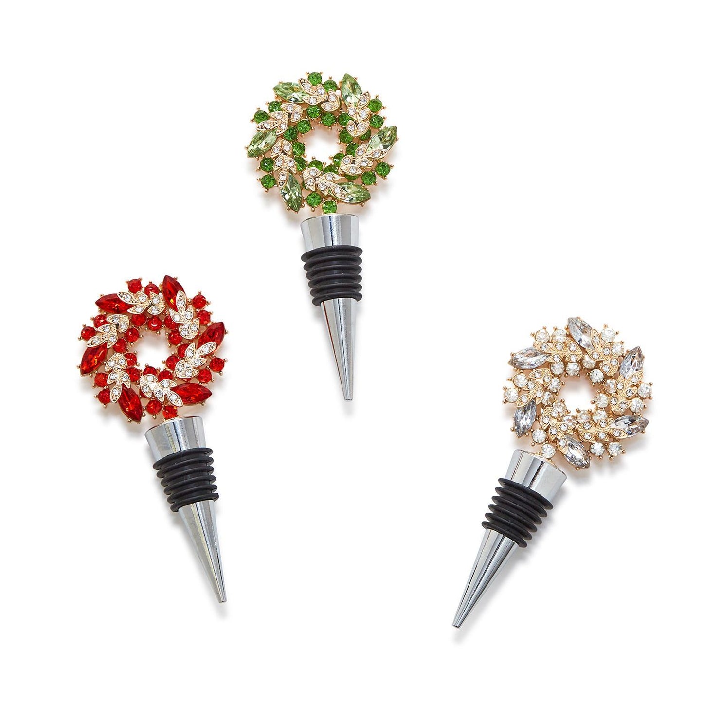 WREATH JEWELED BOTTLE STOPPER - Findlay Rowe Designs