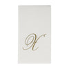 Caspari - Guest Towel Napkin - White Pearl-Paper Linen Napkin - Monogram - Findlay Rowe Designs