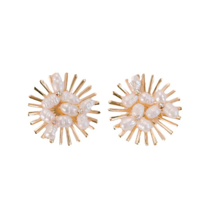 St. Armands - Sunburst Pearl Studs - Findlay Rowe Designs