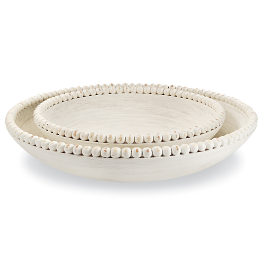 Mud Pie - Beaded Wood Bowl - Large - Findlay Rowe Designs