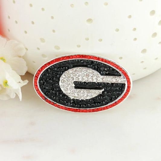 Brooch - UGA G logo Crystal - Findlay Rowe Designs