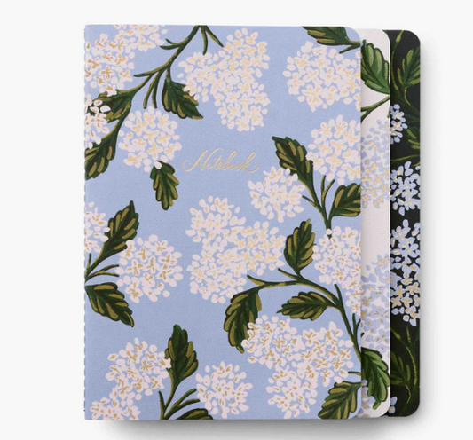 Rifle Paper Co - Notebooks Stitched - Set of 3 Hydrangea - Findlay Rowe Designs