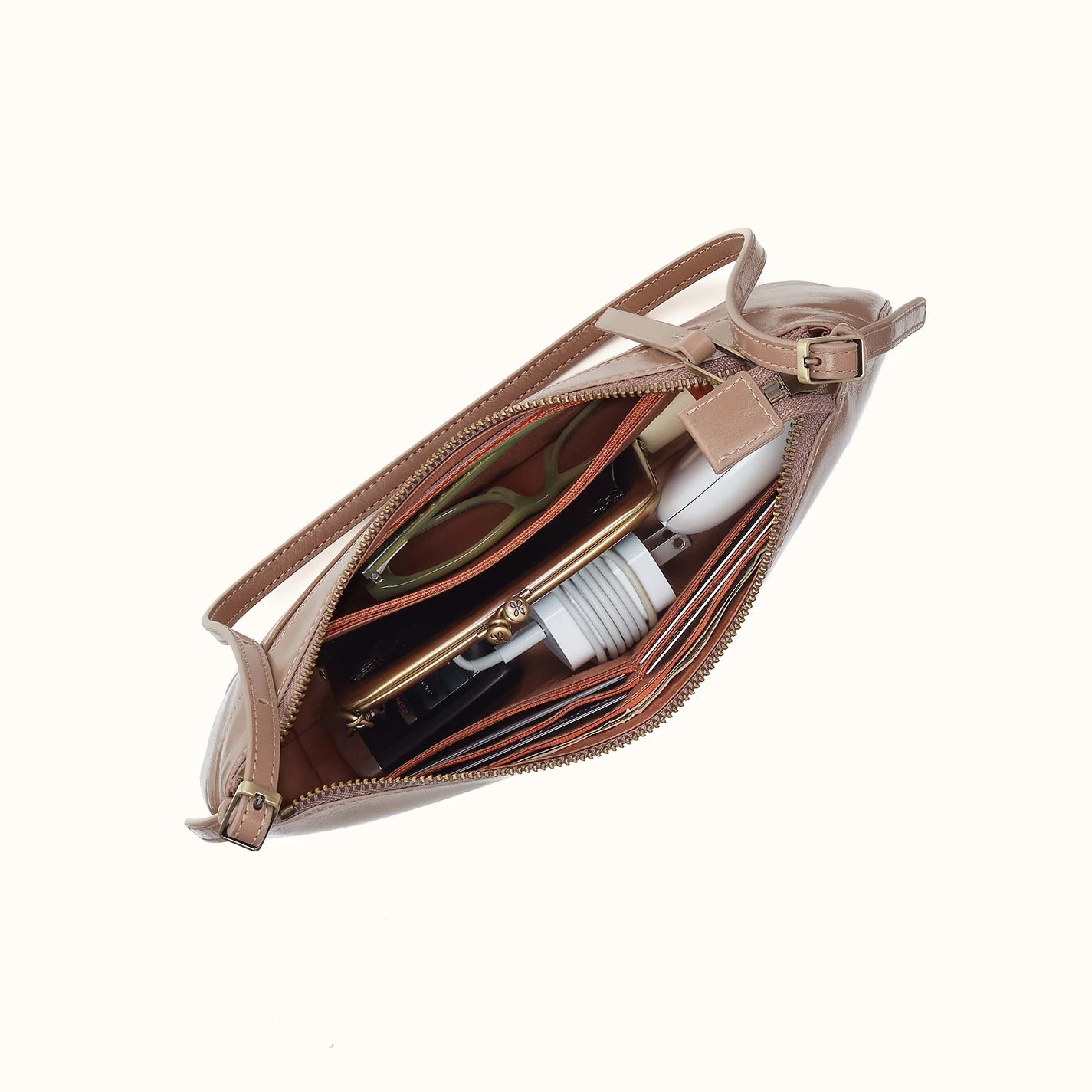 Hobo - Scottie Slim Shoulder - Polished Leather - Woodsmoke - Findlay Rowe Designs