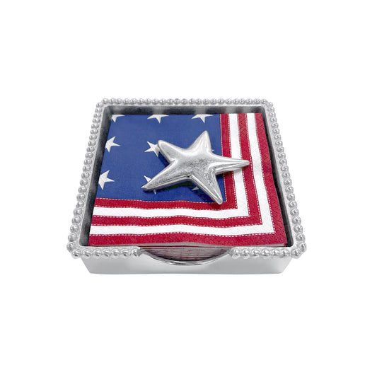 Mariposa - Beaded Napkin Box Set - Stars and Stripes Star - Findlay Rowe Designs