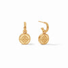Julie Vos - Fleur-de-Lis Hoop & Charm Earring - Iridescent Aquamarine Blue - Findlay Rowe Designs