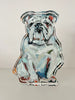 Chelsea McShane - Acrylic Block - English Bulldog - White - Findlay Rowe Designs