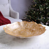 Beatriz Ball - GLASS New Orleans Cracked Foil Leafing Centerpiece with Scalloped Edges (Gold) - Findlay Rowe Designs