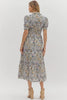Entro - Dress - Diamond Floral Midi - Findlay Rowe Designs