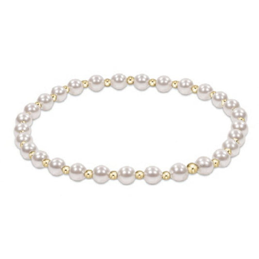 Enewton Extends - Classic Grateful Pattern 4mm Bead Bracelet – Pearl - Findlay Rowe Designs