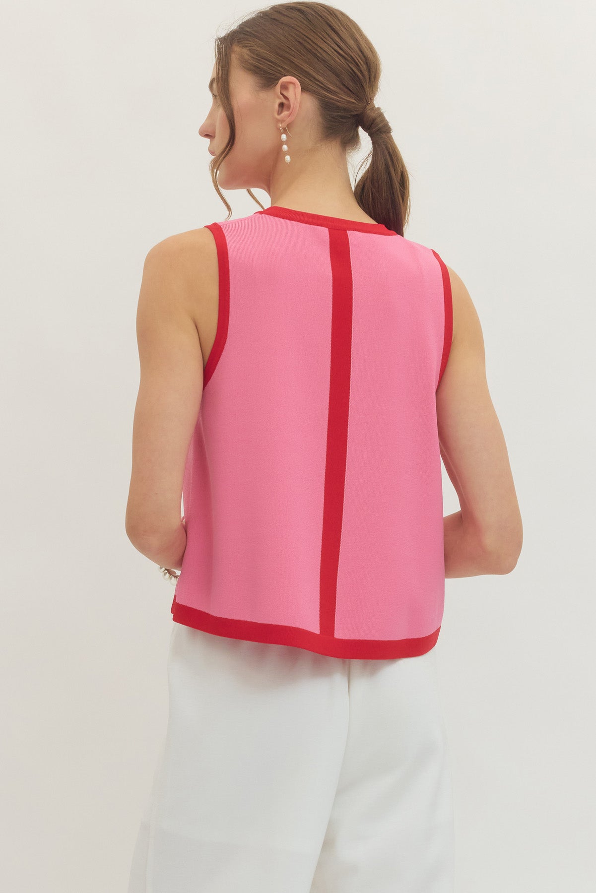 Entro - Top - Sleeveless Knit - Pink - Findlay Rowe Designs