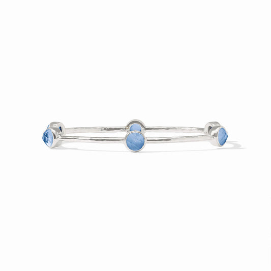 Julie Vos - Bracelet - Silver - Milano Luxe Bangle - Iridescent Chalcedony Blue - Medium - Findlay Rowe Designs