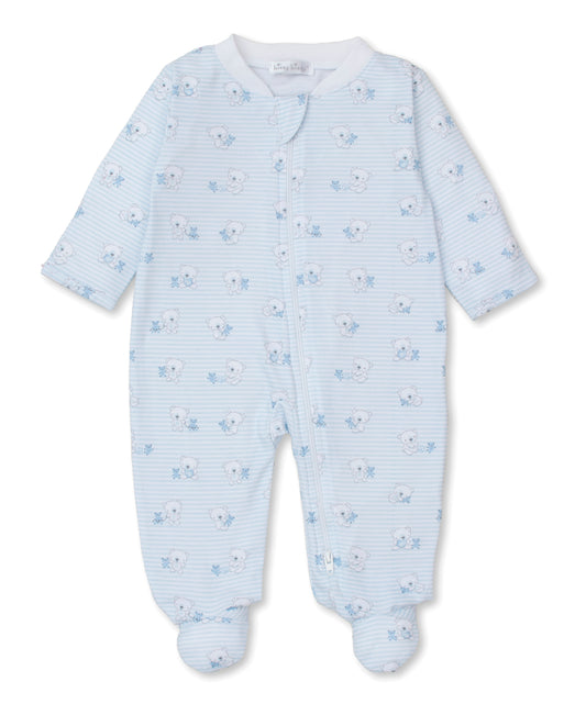 Kissy Kissy - Beary Best Friends Footie - Lt Blue - Findlay Rowe Designs