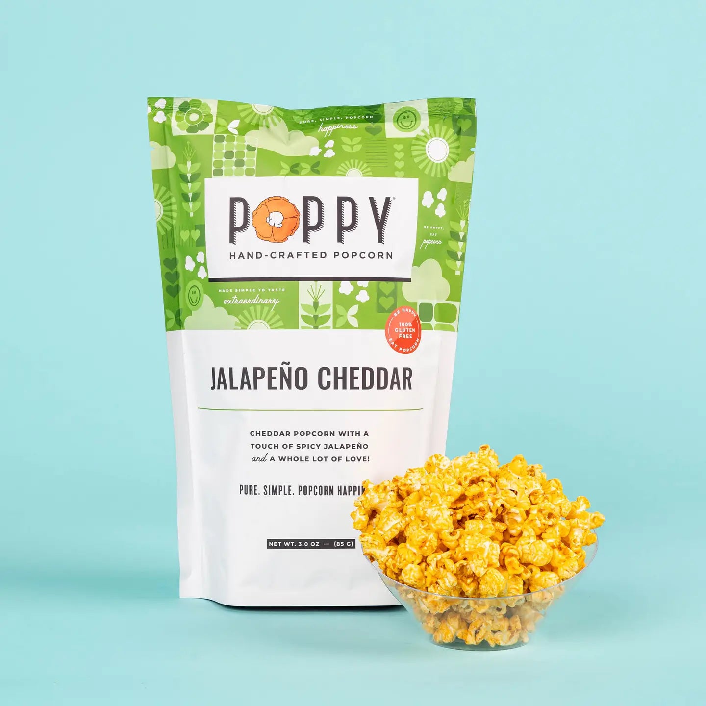 Poppy Popcorn - Jalapeño Cheddar Popcorn - 3oz - Findlay Rowe Designs