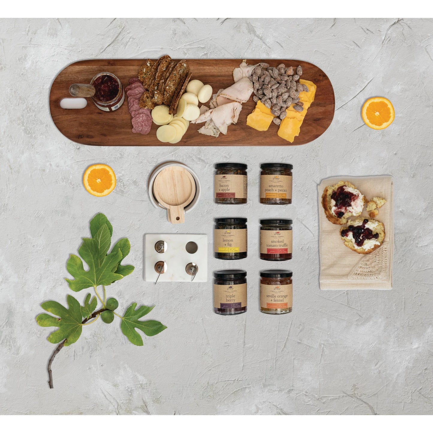 Finch + Fennel - Amaretto Peach & Pecan Preserve - Findlay Rowe Designs