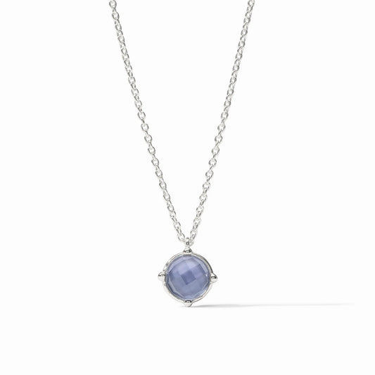 Julie Vos - Necklace - Honeybee Solitaire - Tanzanite Blue - Silver