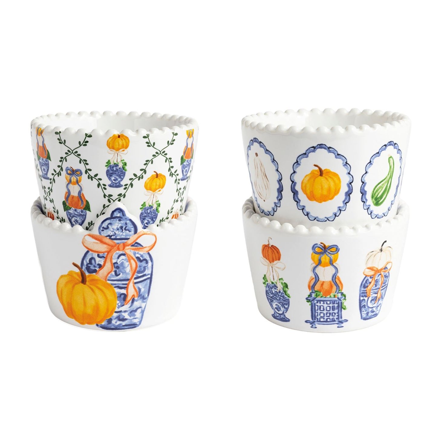 Mud Pie - Tidbit Sets - Pumpkin Topiary - Set 2 - Findlay Rowe Designs
