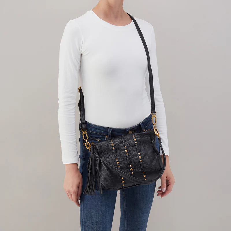 Hobo - Kori Crossbody -  Pebbled Leather Black Studs