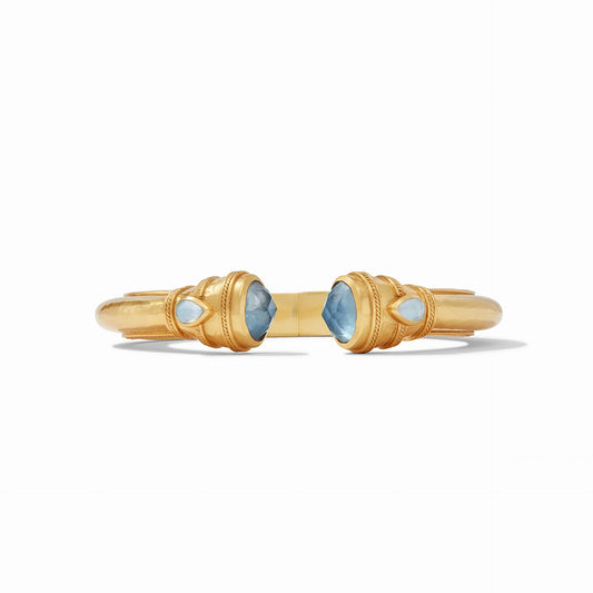 Julie Vos -Cannes Demi Cuff in Iridescent Chalcedony Blue - Findlay Rowe Designs